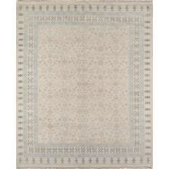 Traditional Rectangle Area Rug, Ivory, 5'6" X 8'6"