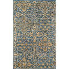 Traditional Rectangle Area Rug, Blue, 3'6" X 5'6"