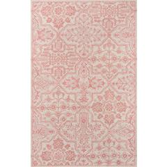 Traditional Rectangle Area Rug, Pink, 3'6" X 5'6"