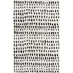 Contemporary Rectangle Area Rug, Ivory, 5' X 8'