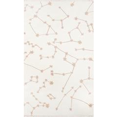 Contemporary Rectangle Area Rug, Ivory, 3'6" X 5'6"