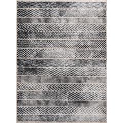 Contemporary Rectangle Area Rug, Grey, 3'11" X 5'7"