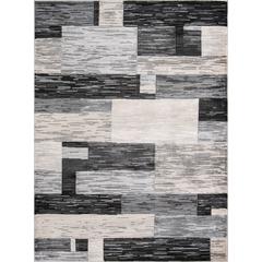 Contemporary Rectangle Area Rug, Charcoal, 3'11" X 5'7"