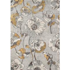 Casual Rectangle Area Rug, Grey, 3'11" X 5'7"