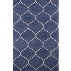Contemporary Rectangle Area Rug, Blue, 3'9" X 5'9"