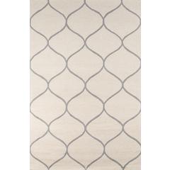 Contemporary Rectangle Area Rug, Ivory, 3'9" X 5'9"