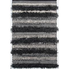 Contemporary Rectangle Area Rug, Black, 5' X 7'6"