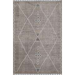 Contemporary Rectangle Area Rug, Grey, 7'10" X 10'2"
