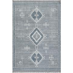 Contemporary Rectangle Area Rug, Blue, 7'10" X 10'2"