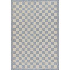 Contemporary Rectangle Area Rug, Blue, 5'3" X 7'