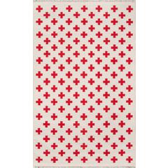 Contemporary Rectangle Area Rug, Ivory, 3'6" X 5'6"