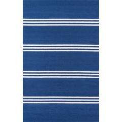 Contemporary Rectangle Area Rug, Maritime Blue, 5' X 8'