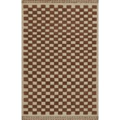 Contemporary Runner Area Rug, Brown, 2'6" X 8' Runner
