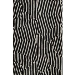 Contemporary Rectangle Area Rug, Black, 3'11" X 5'7"