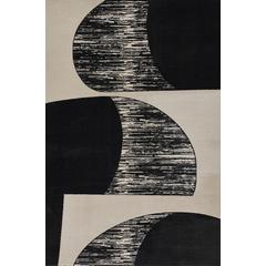 Contemporary Rectangle Area Rug, Ivory, 3'11" X 5'7"