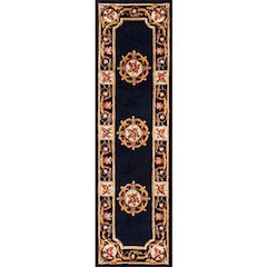 Transitional Runner Area Rug, Blue, 2'3" X 8' Runner