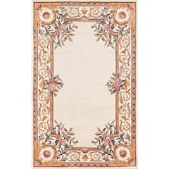 Transitional Runner Area Rug, Ivory, 2'3" X 8' Runner