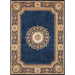 Transitional Rectangle Area Rug, Blue, 2' X 3'