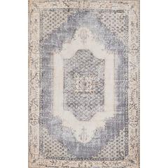 Traditional Runner Area Rug, Denim, 2'3" X 7'6" Runner