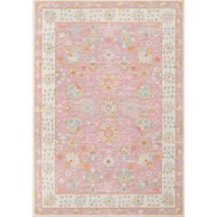 Traditional Rectangle Area Rug, Pink, 5'3" X 7'6"