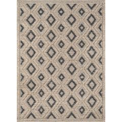 Contemporary Rectangle Area Rug, Beige, 5' X 7'