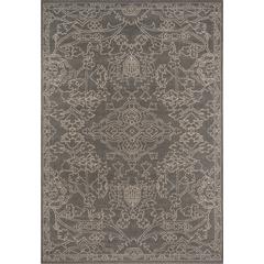 Traditional Rectangle Area Rug, Grey, 3'11" X 5'7"