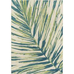 Contemporary Rectangle Area Rug, Green, 3'11" X 5'7"