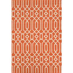 Contemporary Rectangle Area Rug, Orange, 3'11" X 5'7"