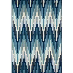 Contemporary Rectangle Area Rug, Blue, 3'11" X 5'7"