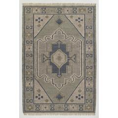 Traditional Rectangle Area Rug, Blue, 3'6" X 5'6"