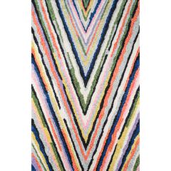 Modern Rectangle Area Rug, Multi, 7'6" X 9'6"