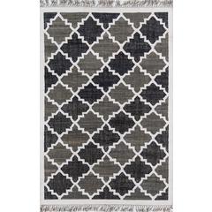 Contemporary Rectangle Area Rug, Charcoal, 3'3" X 5'3"