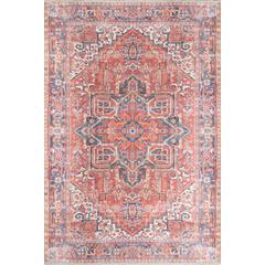 Traditional Rectangle Area Rug, Red, 5'6" X 8'6"