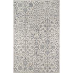 Traditional Rectangle Area Rug, Grey, 5' X 8'