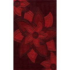 Transitional Rectangle Area Rug, Red, 8' X 10'