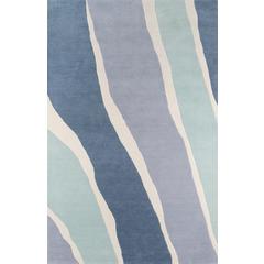 Contemporary Rectangle Area Rug, Blue, 8' X 10'