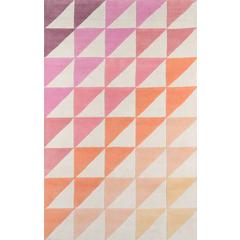 Modern Rectangle Area Rug, Pink, 8' X 10'