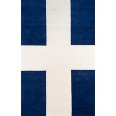 Contemporary Rectangle Area Rug, Navy, 8' X 10'