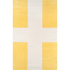 Contemporary Rectangle Area Rug, Yellow, 8' X 10'