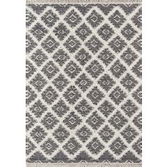 Contemporary Rectangle Area Rug, Black, 5' X 7'