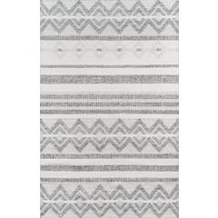 Contemporary Rectangle Area Rug, Ivory, 5' X 8'