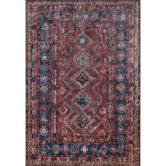 Traditional Rectangle Area Rug, Burgundy, 5' X 8'