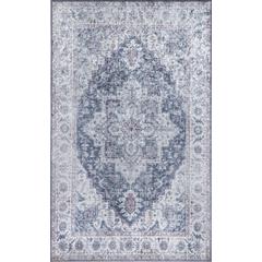 Traditional Rectangle Area Rug, Grey, 5' X 8'