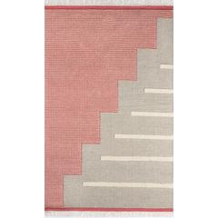 Contemporary Rectangle Area Rug, Pink, 5' X 7'6"