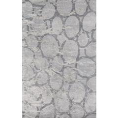 Contemporary Rectangle Area Rug, Silver, 5' X 8'