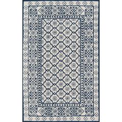 Contemporary Rectangle Area Rug, Blue, 5' X 8'