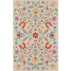 Casual Rectangle Area Rug, Ivory, 5' X 8'