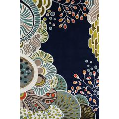 Casual Rectangle Area Rug, Navy, 3'6" X 5'6"
