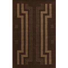 Contemporary Rectangle Area Rug, Brown, 5' X 8'