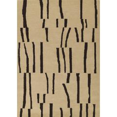 Contemporary Rectangle Area Rug, Ivory, 5' X 8'